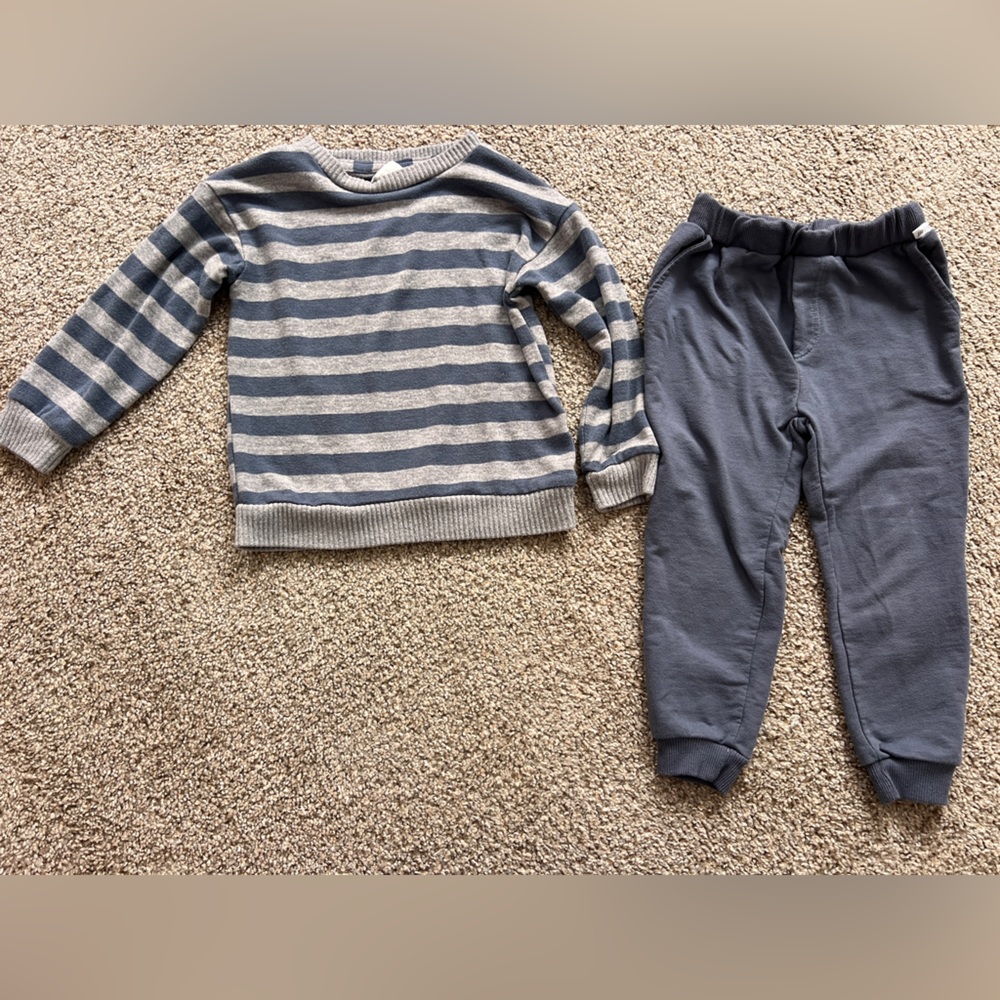 Prince boys blue striped sweater and pants matching outfit set 4T B1G1 50% off